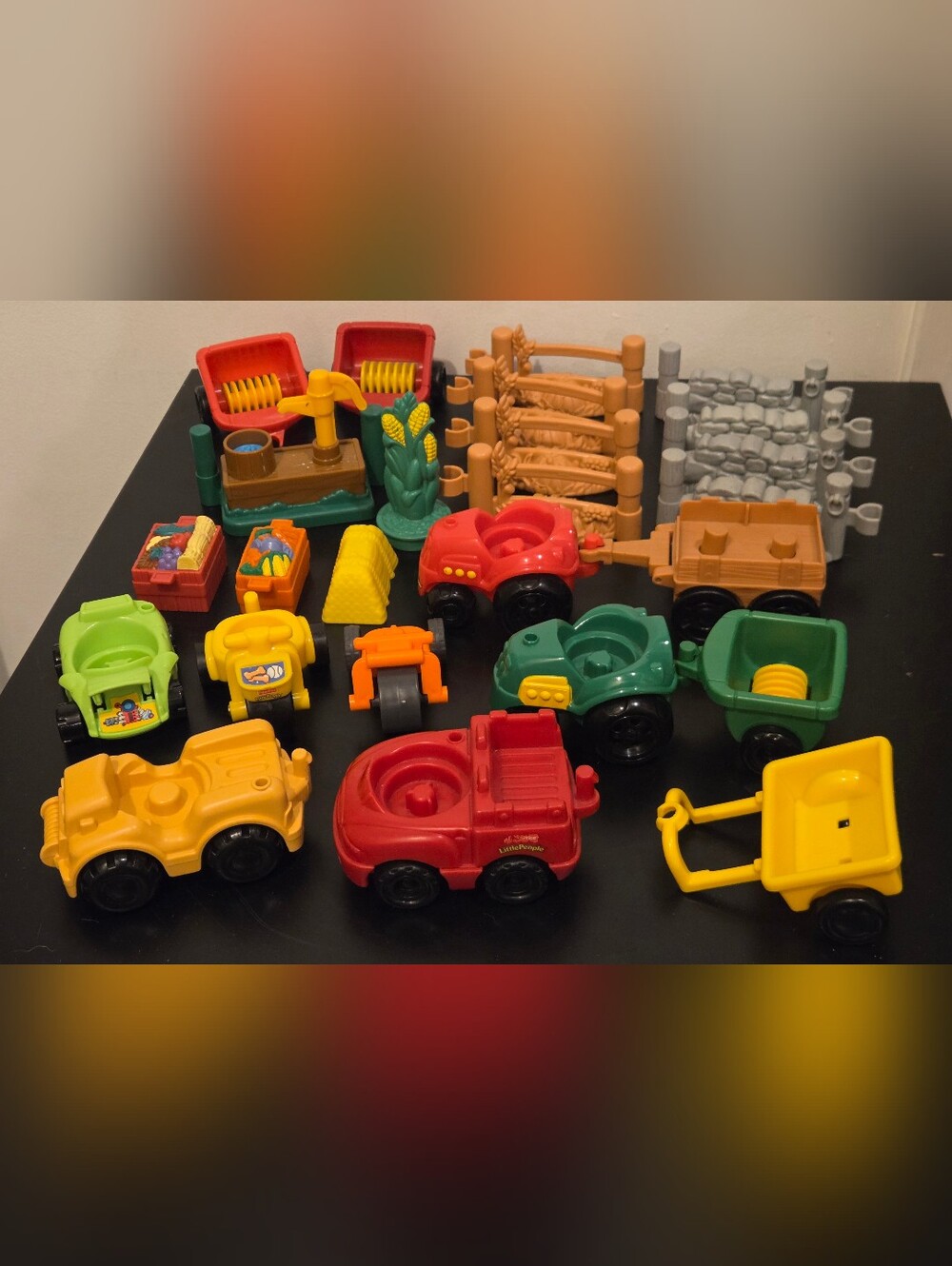 Little People Accessories Bundle  Safari Jeep Tractors Trailers Fence Water Pump